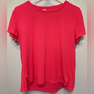Adidas Women’s Large Climachill short sleeve shirt in deep coral